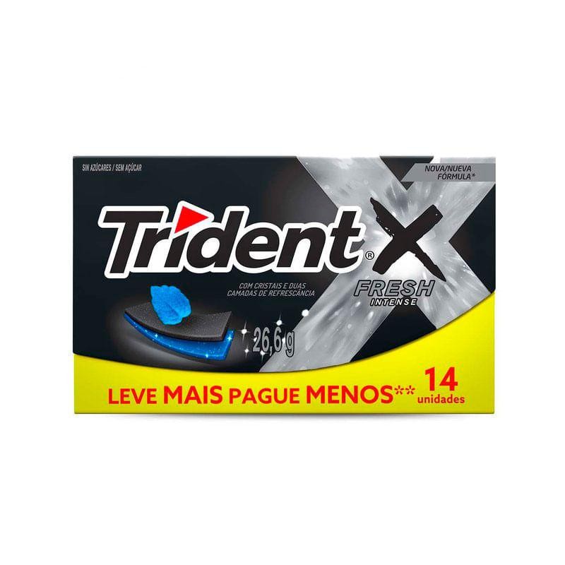 Chiclete Trident X Fresh Intense 26,6g em Oferta na Shopee