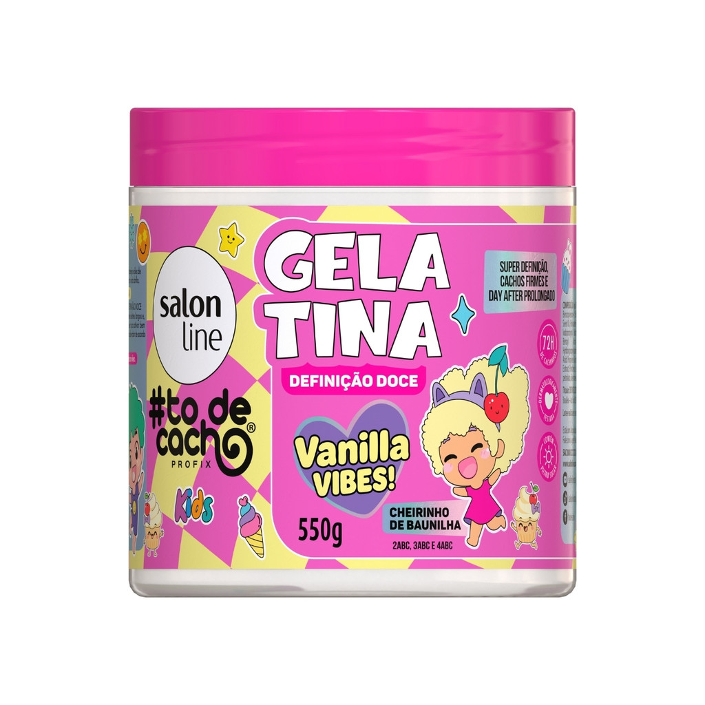 Gelatina To de Cacho Kids Vanilla Vibes Salon Line 550g