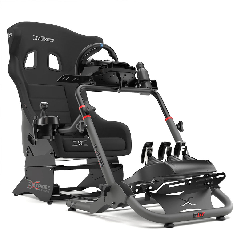 Suporte para Volantes SGT Cinza Pedais Ajustáveis Regulagem de Altura Extreme Racing em Oferta na Shopee