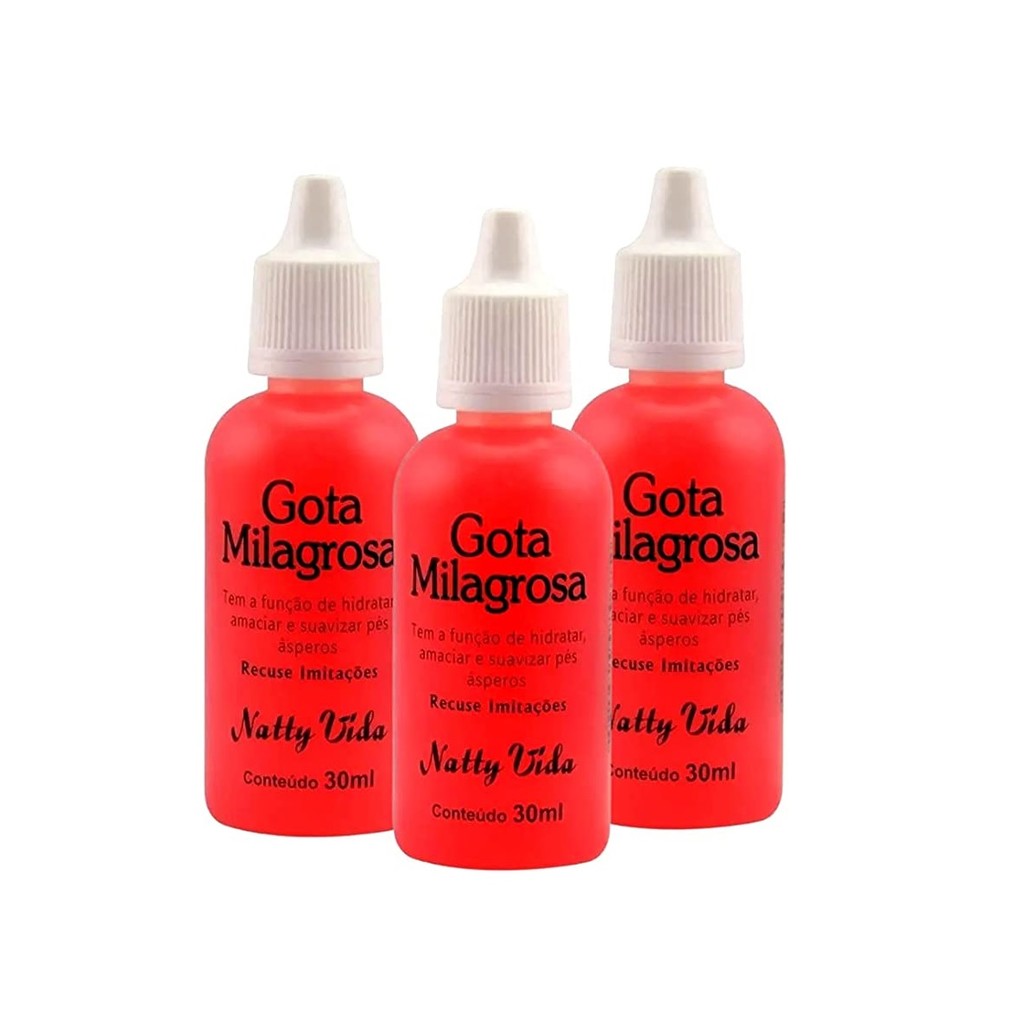 Kit Com 03 Unidades De Gota Milagrosa Para Pés Natty Vida