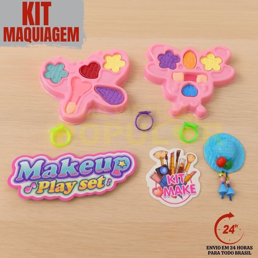 Brinquedo Infantil Kit Maquiagem Para Boneca Menina Fashion