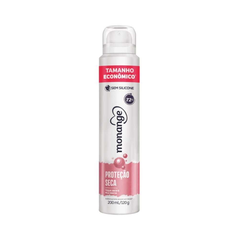 Desodorante Aerosol Monange Proteção Seca 200ml em Oferta na Shopee