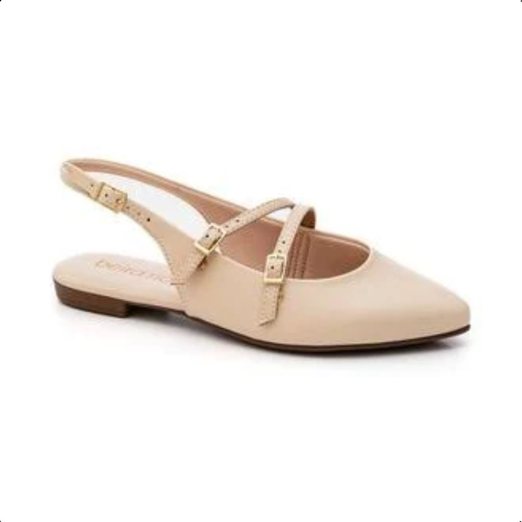 Sapato Beira Rio Mule Salto Baixo Fivela Feminino