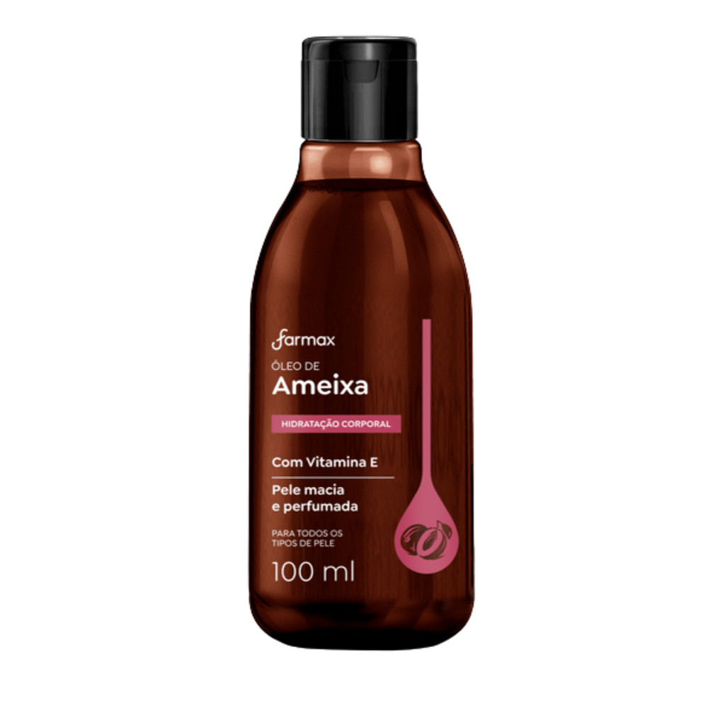 Óleo De Ameixa Farmax Com Vitamina E Hidratação Diária Profunda