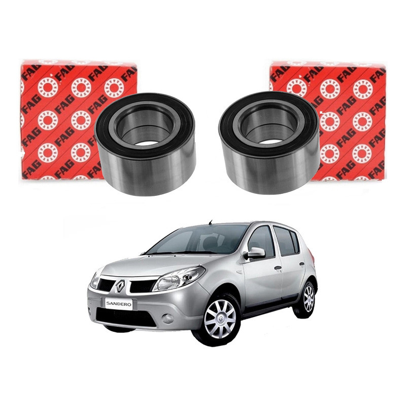 Par Rolamento Roda Dianteiro Fag, Sandero 1.0 1.6 2007 A 2013