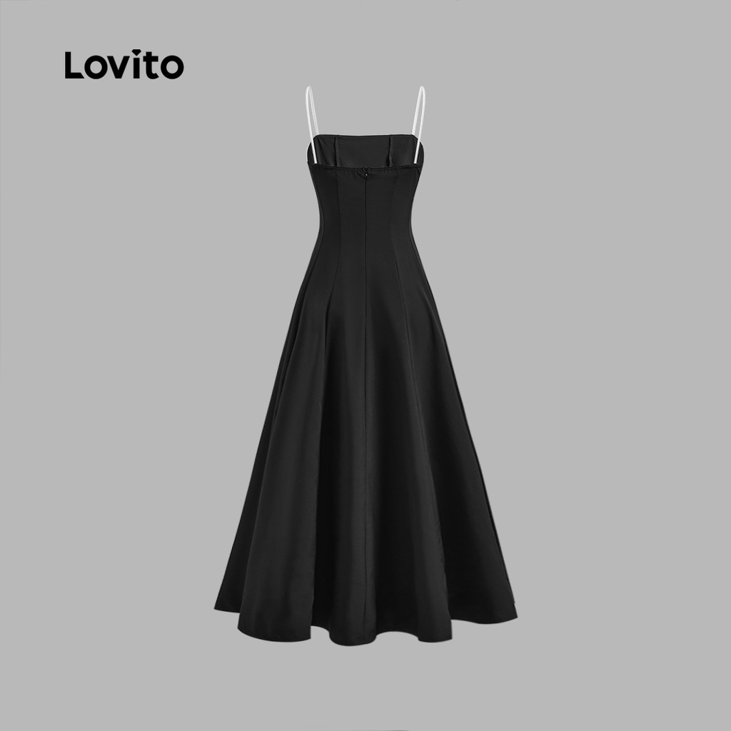 Detalhes do Lovito Vestido Elegante Colorblock Vestido De Verão/Primavera Para Mulheres LBL22216