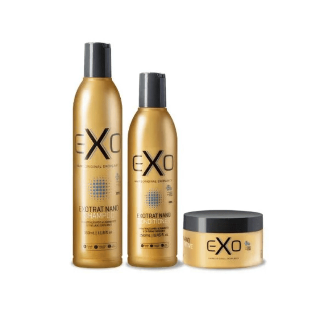 Kit Exotrat Home Use Shampoo 350ml, Condicionador e Máscara 250ml - EXO