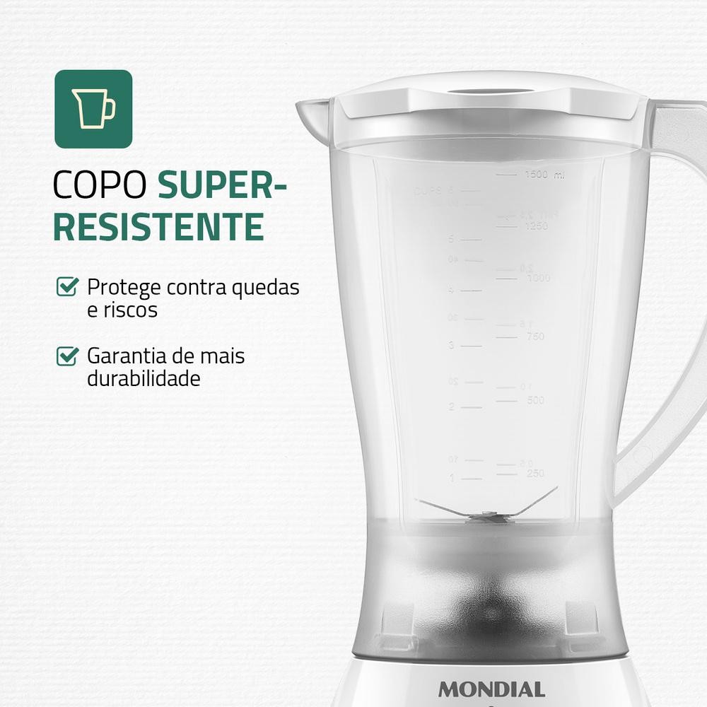 Liquidificador Easy Power Mondial Branco 550W L-550-W · foto 2