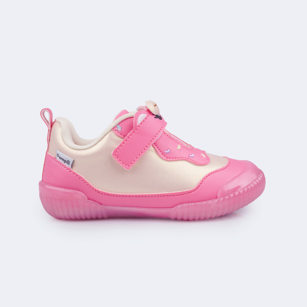 Tênis Infantil Bebê Calce Fácil Docinho Lacinho Pampili em Oferta na Shopee