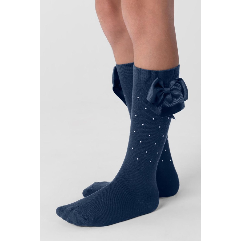 Meia infantil menina com laço Mundi em Oferta na Shopee