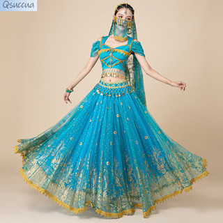 Mulheres Festival Halloween Cosplay Dança Do Ventre Vestido Superior Adulto Indiano Árabe Jasmim Sari Fantasia Rave Boll