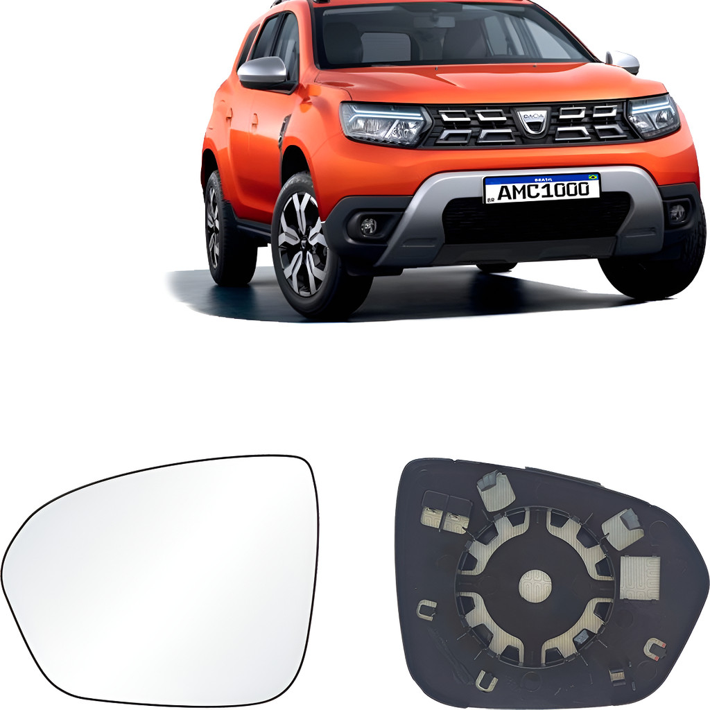 Lente C/ Base Retrovisor Duster 20/23 Termico C/ Sensor