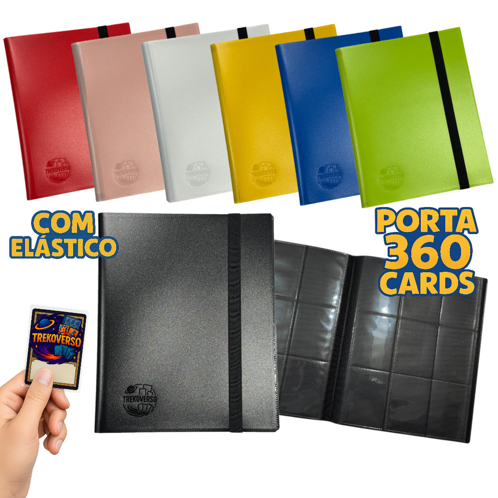 Fichário Álbum Pasta Grande Pokémon Yu-Gi-Oh! Magic Para 360 Cartas C/ Elástico Premium - TREKOVERSO em Oferta na Shopee