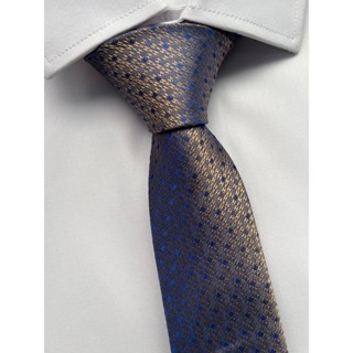 Gravata Slim Marrom e Azul Furta Cor - 1200 Fios em Oferta na Shopee
