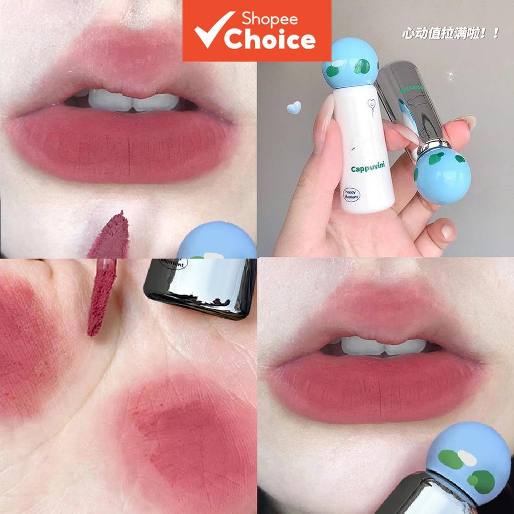 Cappuvini Coelhinho Brilho Labial Fosco Veludo Lama Labial Cosméticos Domésticos