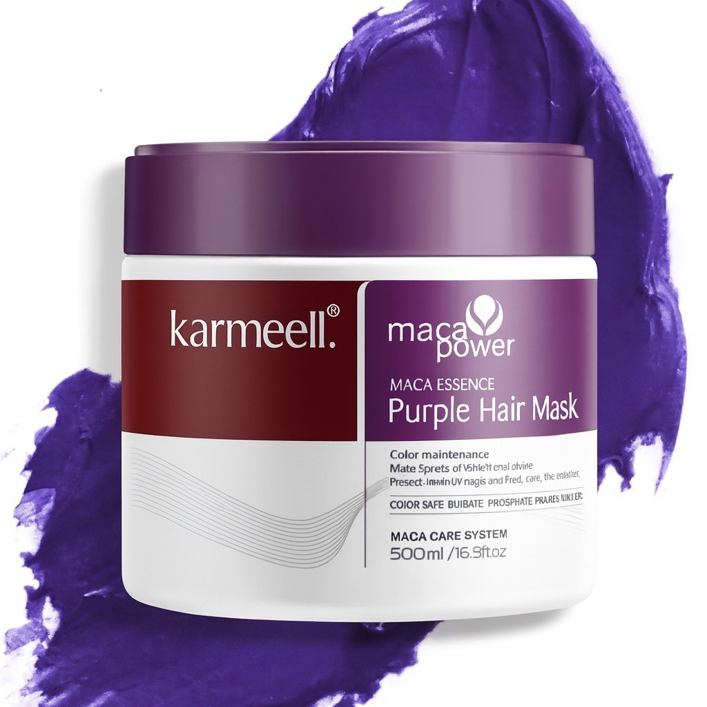 Matizador Karmeell Roxo 500ml Hidratação Profissional Neutralização e Realce para Cabelos Loiros