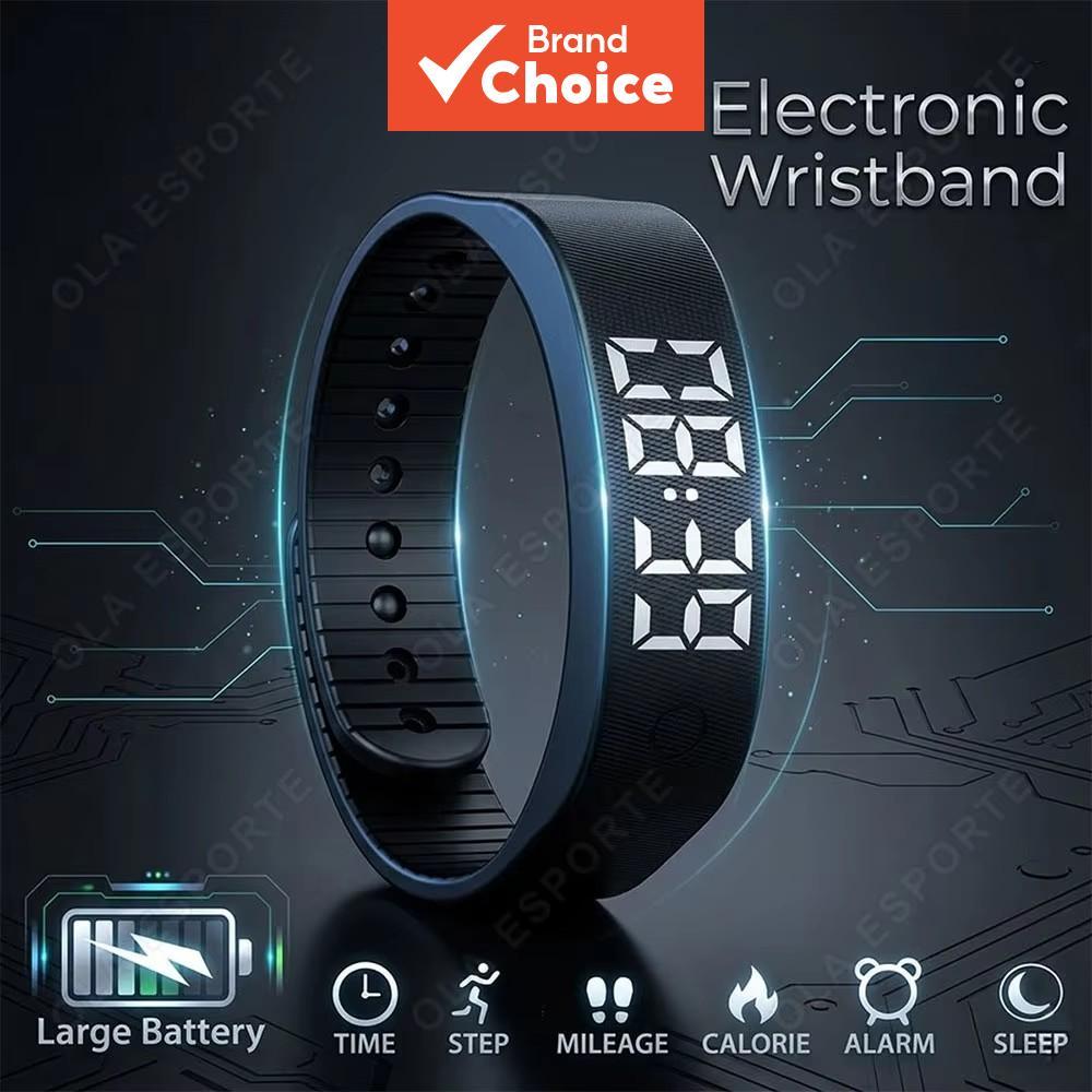 Pulseira Digital Inteligente à Prova D’água, Relógio Inteligente com Monitor de Atividades e Pedômetro, Vibração e
