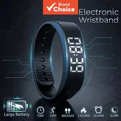 Pulseira Digital Inteligente à Prova D’água, Relógio Inteligente com Monitor de Atividades e Pedômetro, Vibração e