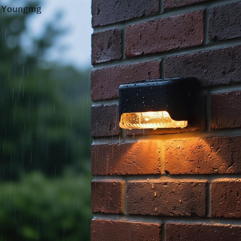 [Youngmg] Luzes Solares Para Degraus , Desligamento Automático , Carregamento Solar , Perfeito Pátio , Jardim , Escada ,