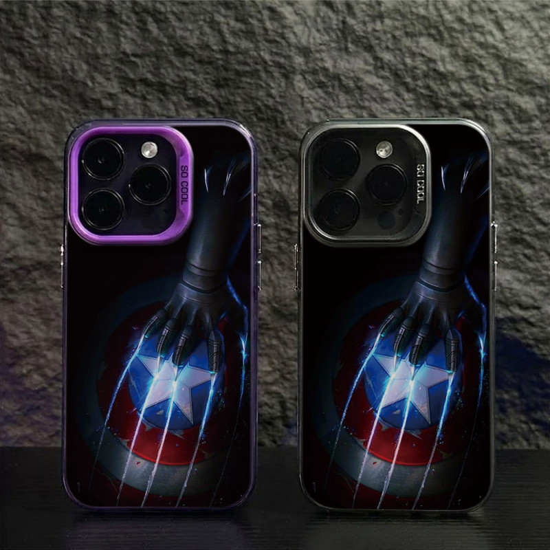 Capitão América Exclusivo Antiderrapante Silicone Capa capinha caixa Redmi 10C 12 13 14 9A  A5 Note8-14Pro 4G&5G POCO F3