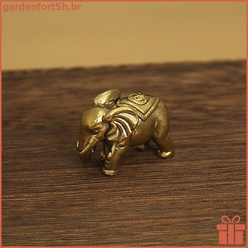 GARDE Latão Pequeno Luy Elefante Estátua Em Miniatura Decorativa Casa Escultura De Bronze Decoração De Mesa ,