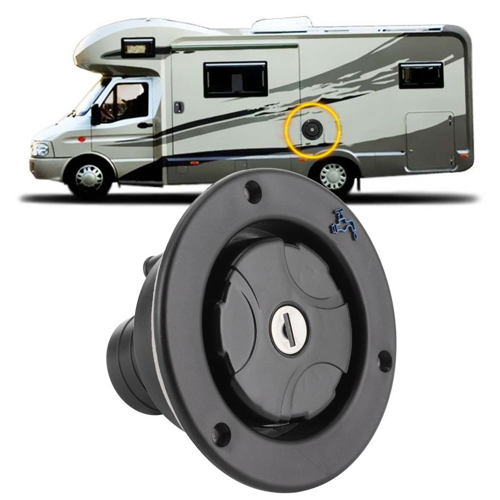 Carworld-BR Tampa de enchimento de água à prova de vazamento de entrada de água doce Acessórios para motorhome RV