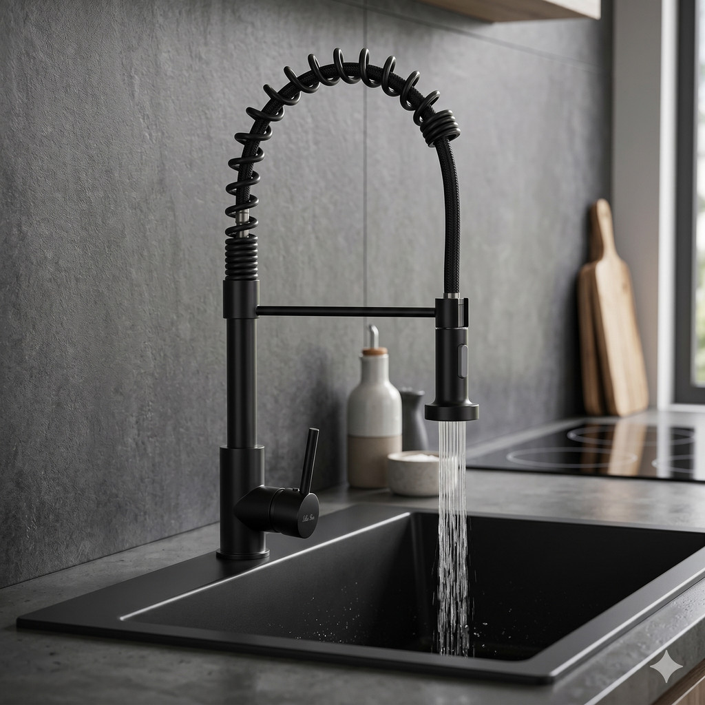 Torneira Cozinha Monocomando Gourmet Mola Ducha Extensível Cromada Luxo Premium