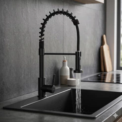 Torneira Cozinha Monocomando Gourmet Mola Ducha Extensível Cromada Luxo Premium