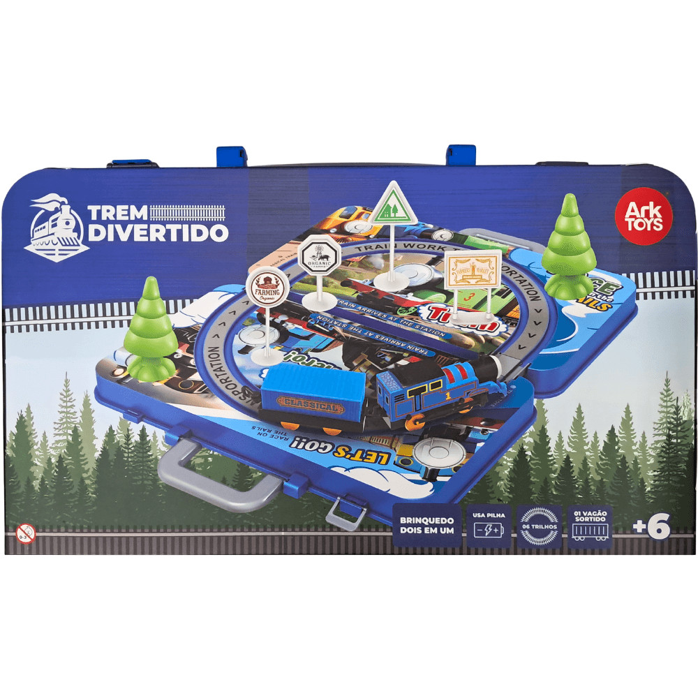 Maletinha Ferrorama Trem com Vagão Sortido - Ark Toys