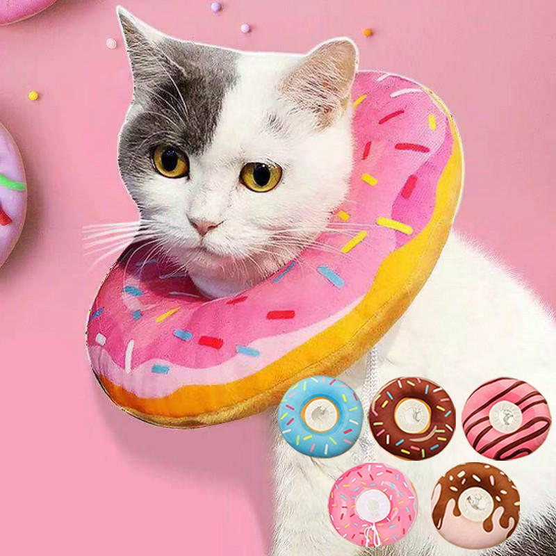 Pet collar donut elizabeth circle collar cats kitten protective anti-lick dog collar surgical operation sterilization