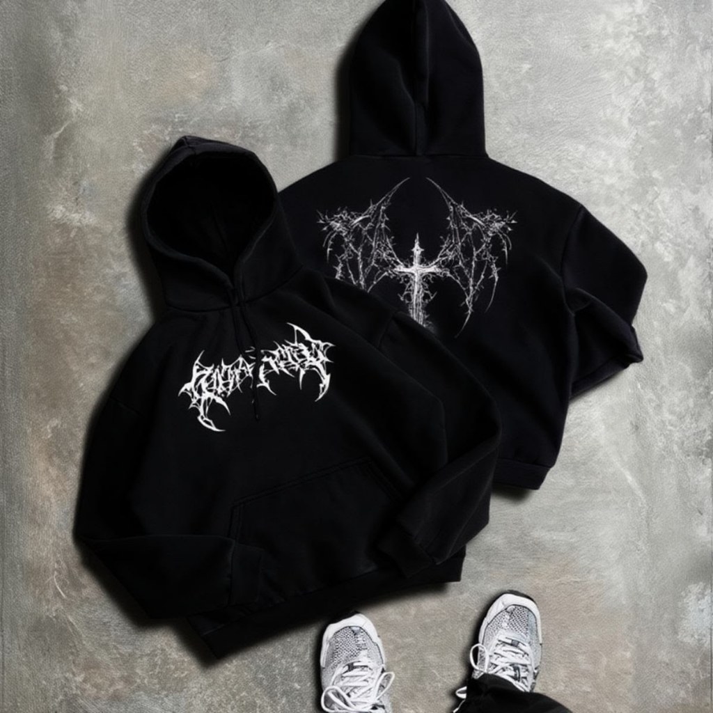Moletom Streetwear Moda Estampa Metal Y2K Grunge Confortável Envio Rápido Unissex Algodão