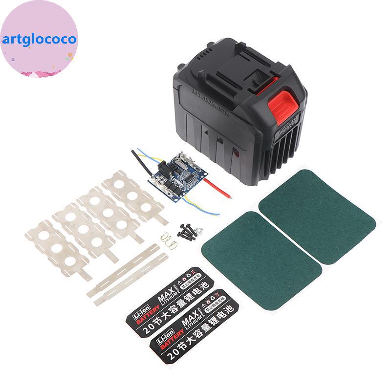 Artglococo 20 X18650 Para Mak 60A 21V Li Bateria Caso BMS Equilíbrio De Carregamento PCB Placa De Circuito Indicador LED