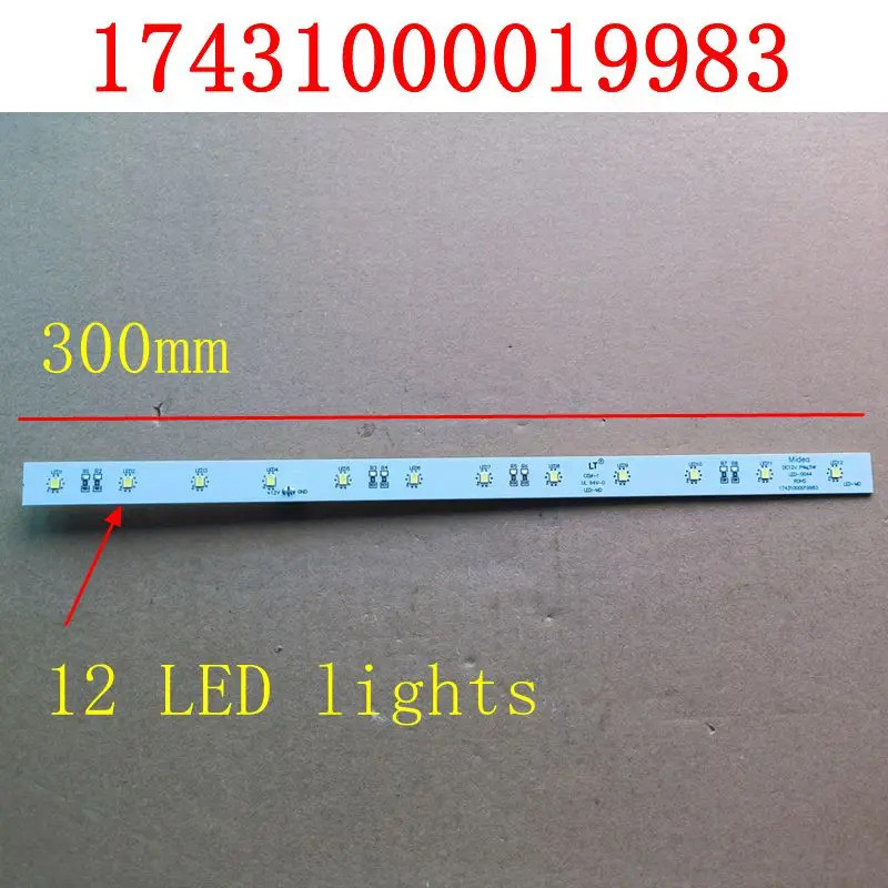 17431000019983 Fita LED de Iluminação para Refrigeração DC12V para Peças de Refrigerador Midea