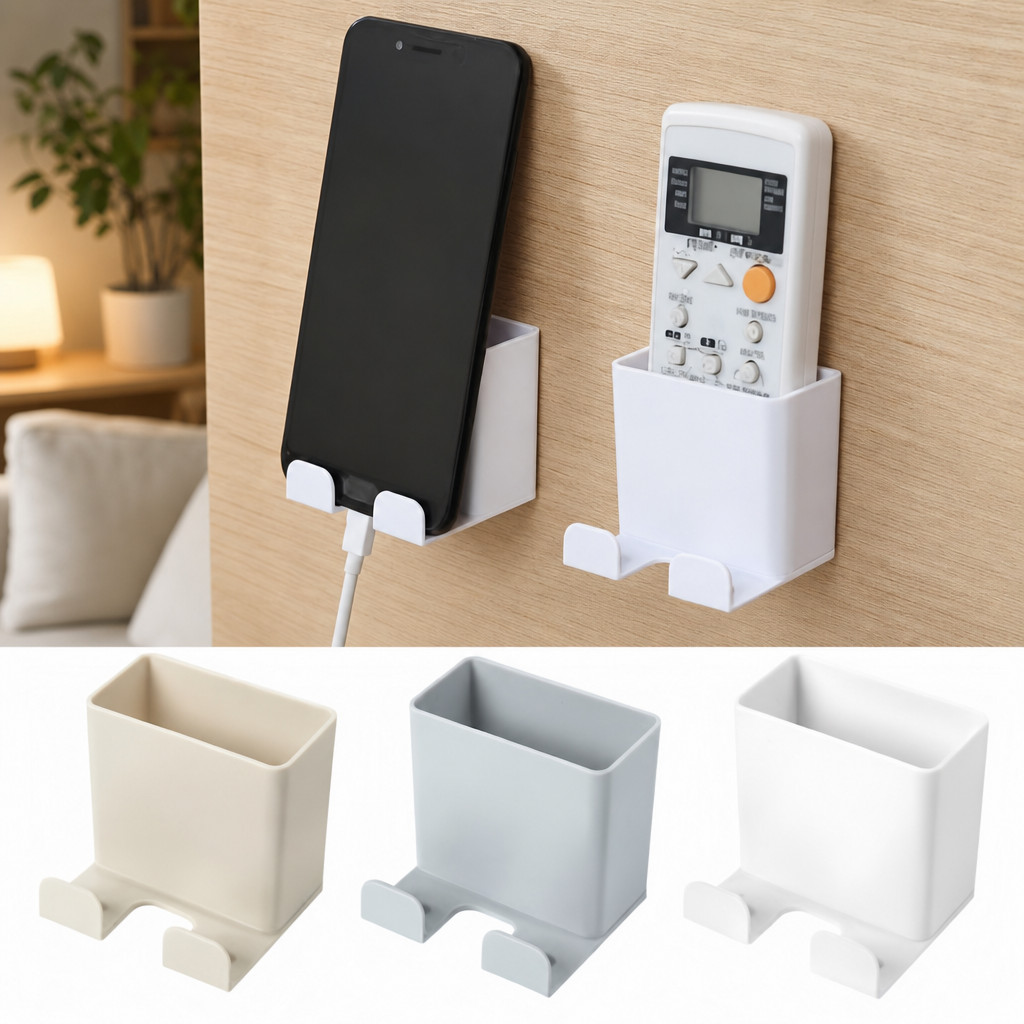 Kit 2 Suportes para Controle Remoto de Parede Organizador Prático para Smart TV Sem Furo