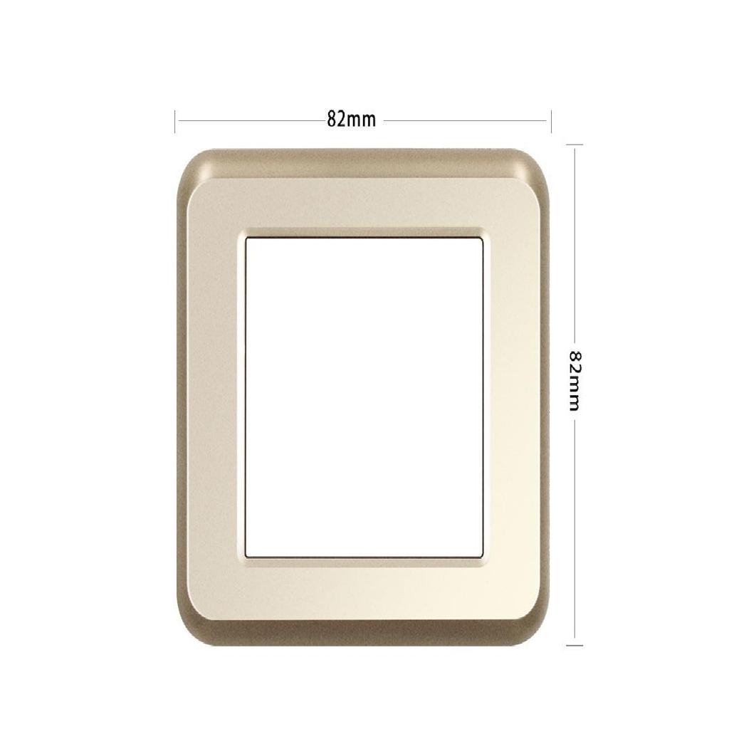 Painel padrão europeu tipo 82 PC, estilo alemão, painel de vidro dourado, interruptor de parede, módulo de função, combi