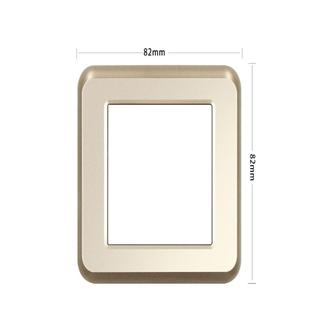 Painel padrão europeu tipo 82 PC, estilo alemão, painel de vidro dourado, interruptor de parede, módulo de função, combi