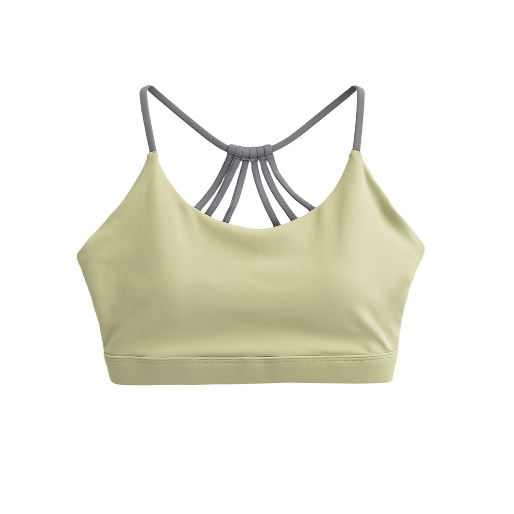 Frete grátis roupa íntima esportiva feminina estilingue linda alça cruzada nas costas sutiã de ioga roupa externa com al
