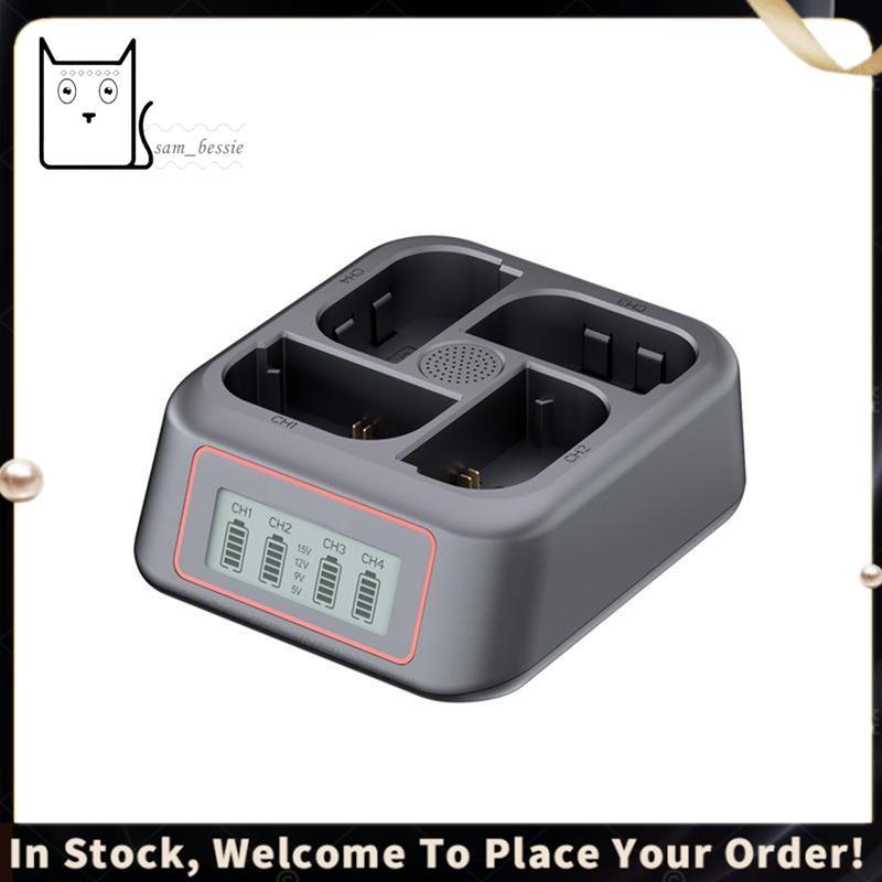 Para Carregador De 4 Slots LP-E6NH Com Carregamento Rápido PD , Display LCD Indicador De Baterias R5 , R5C , R6 , R7 , R