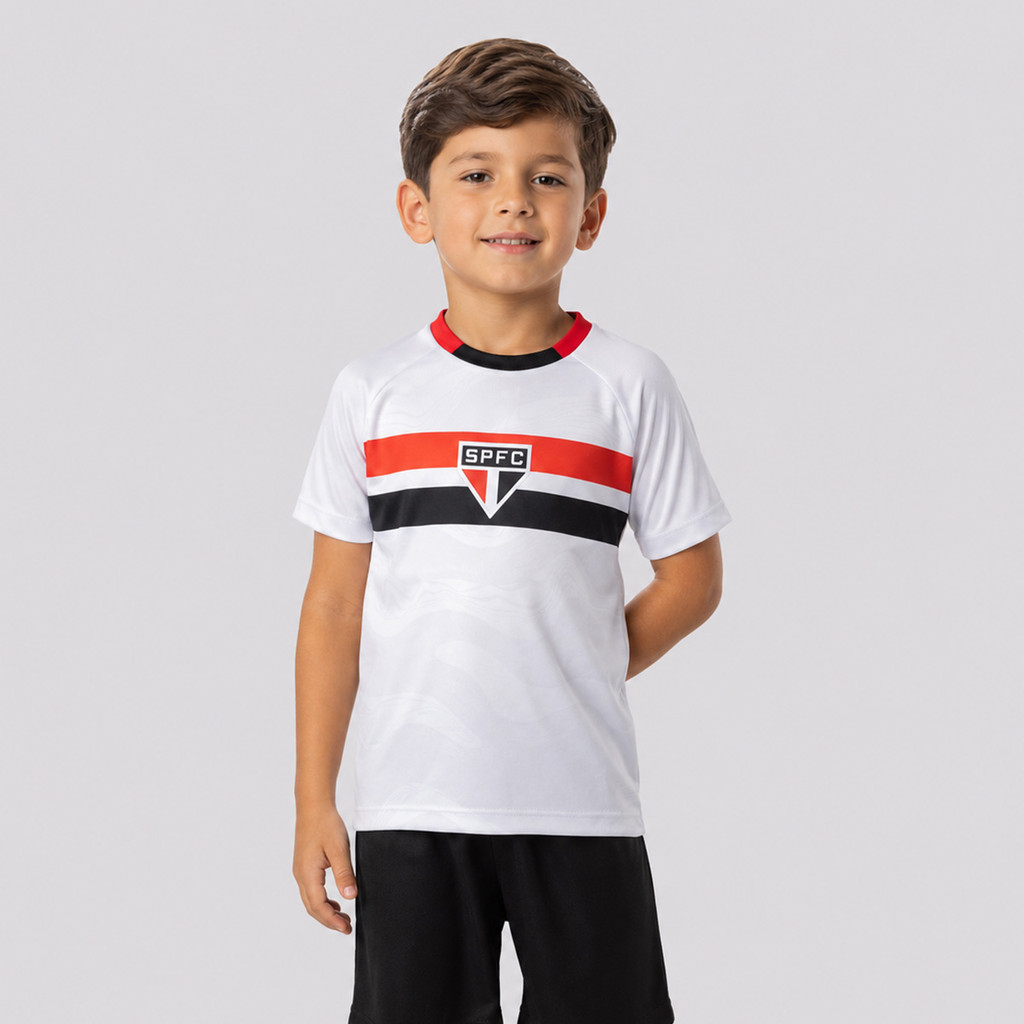 Camisa São Paulo Refrão Infantil Branca