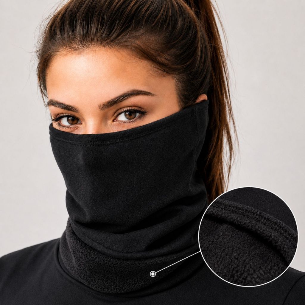 Meia Balaclava Térmica Peluciada Gola Fleece Frio Moto Bike Inverno — imagem 2 de 2