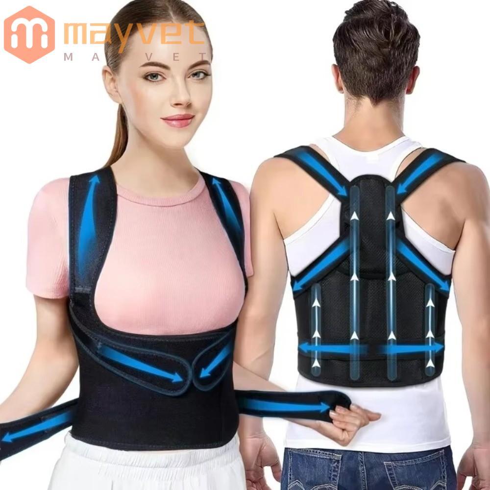 Corretor De Postura MAYVET , Barra De Suporte ABS , Para Exercícios , Cinta Superior Das Costas , Cinto Traseiro Ajustáv