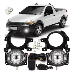 Kit Farol De Milha Neblina Strada 2014 2015 2016 2017 2018 2019 Com Lampadas