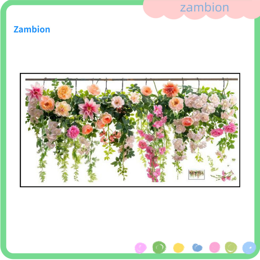 Floral Window Stickers Double-sided Design Decals Colorful Waterproof Clings – Spring Flower for Glass Doors Windows H