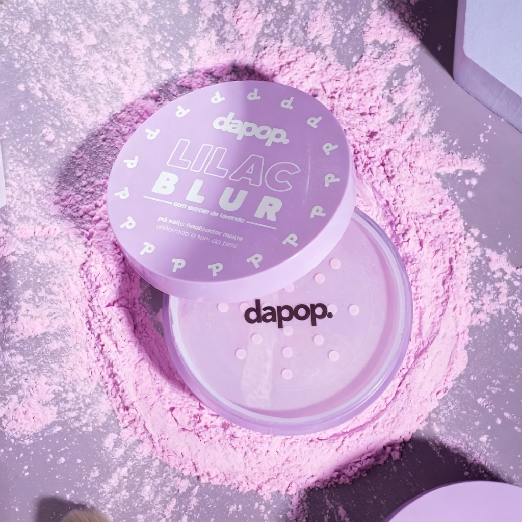 Pó Lilac Blur - DapopPó Solto com Efeito Blur, Controle de Oleosidade e Alta Fixação