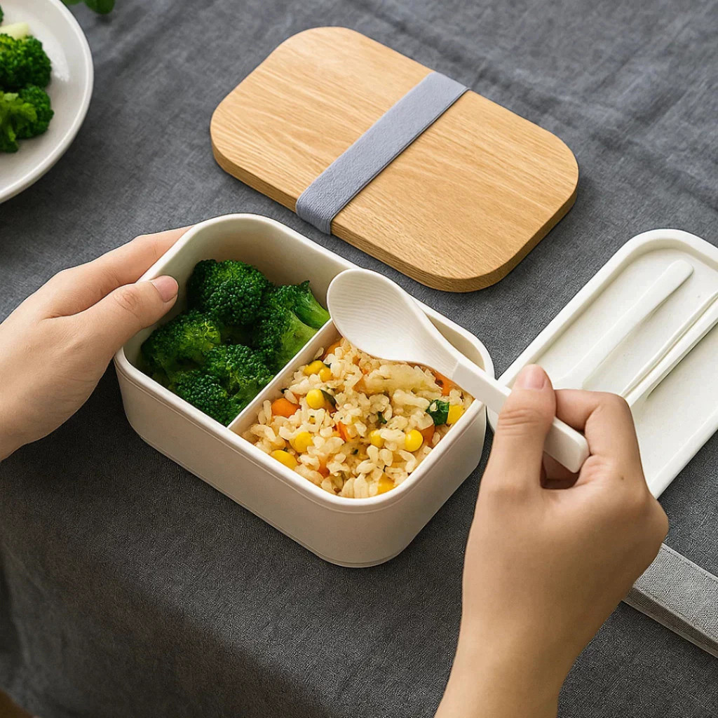 Kit Marmiteiro Potes Talheres Transporte Alimentos Marmita Lancheira Refeição Trabalho