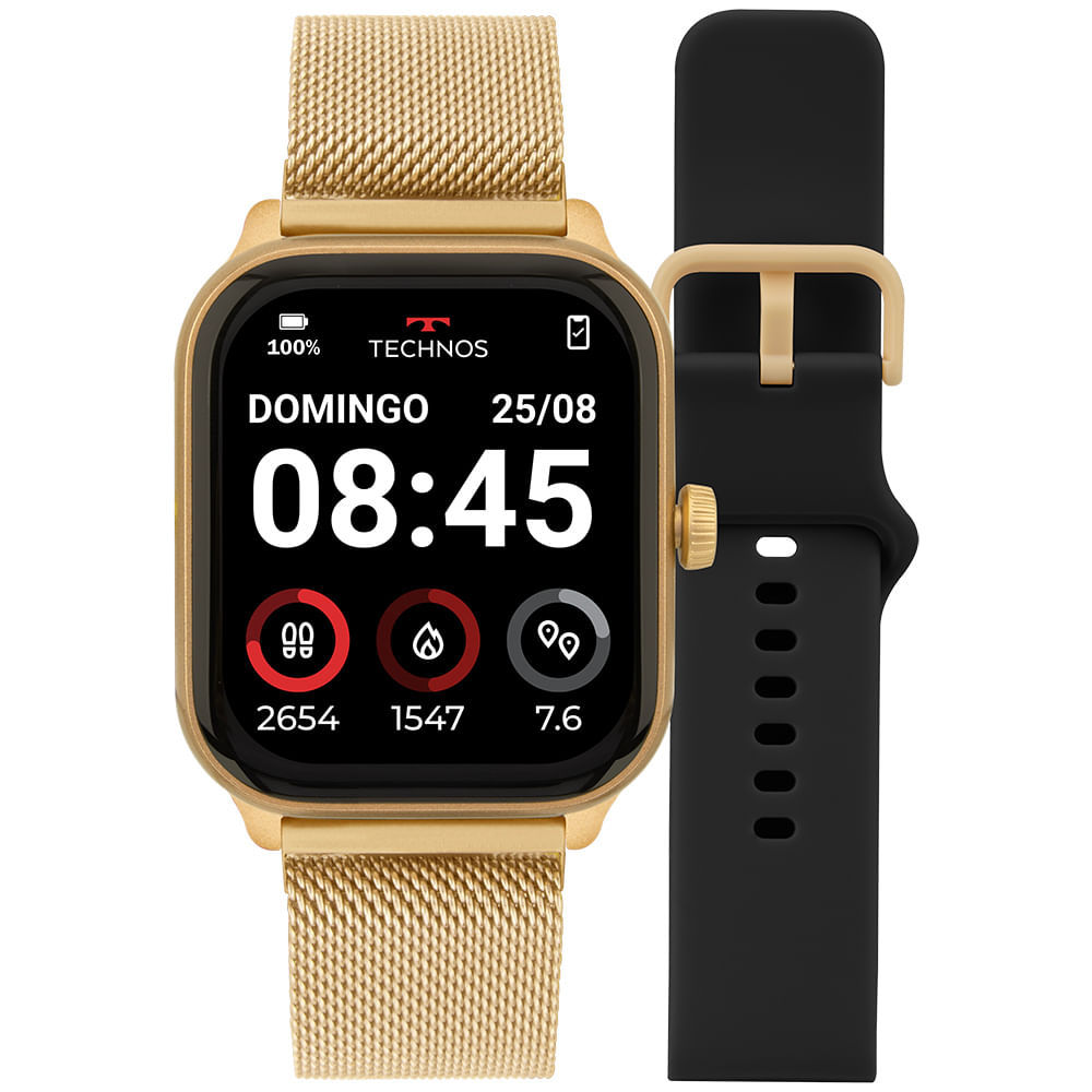 Smartwatch Technos Connect Max Pro Dourado - TMAXPAD/8D