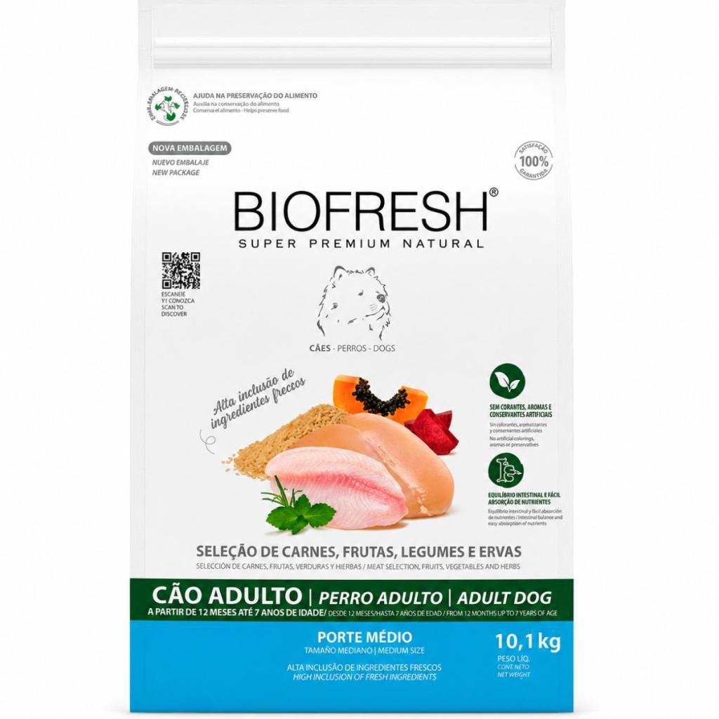 Ração Biofresh Cães Adultos Raças Médias Mix de Carnes10,1kg