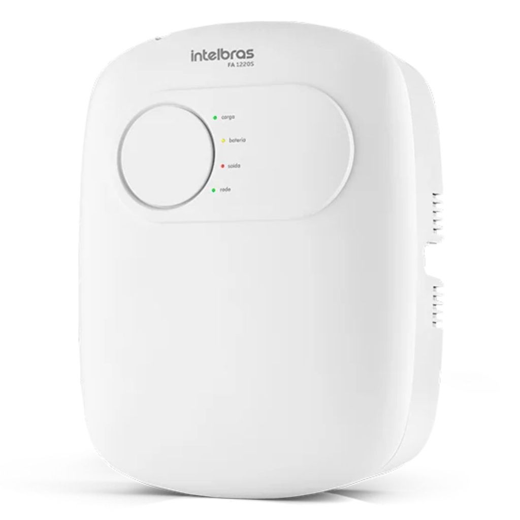 Fonte de Alimentação Ininterrupta FA 1220 S sem bateria Intelbras com Temporizador integrado e LEDs de Sinalização