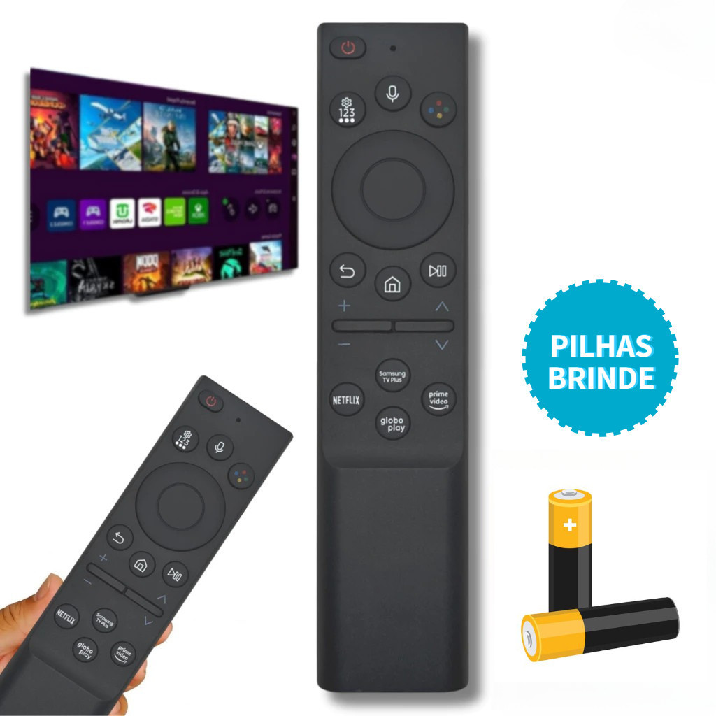 Controle Remoto Smart Tv Compatível SAMSUNG 4K 8K QLED UHD CU8000 AU7700 q80A Se