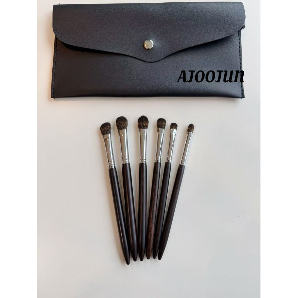 Cabelo de esquilo macio ébano sombra escova conjunto sombra escova sombra detalhe escova nariz grande tama
